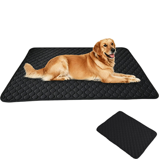 Washable Puppy Pads Waterproof Non Slip Reusable Dog Pee Pads for Floor-Black