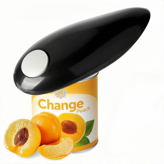 Electric Can Opener Automatic Kitchen Gadget One-Touch Cordless Can Opener-Black