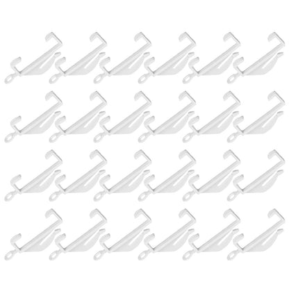 48 Pack PVC Curtain Track Rollers Side Glide Pulleys for Curtain Tracks
