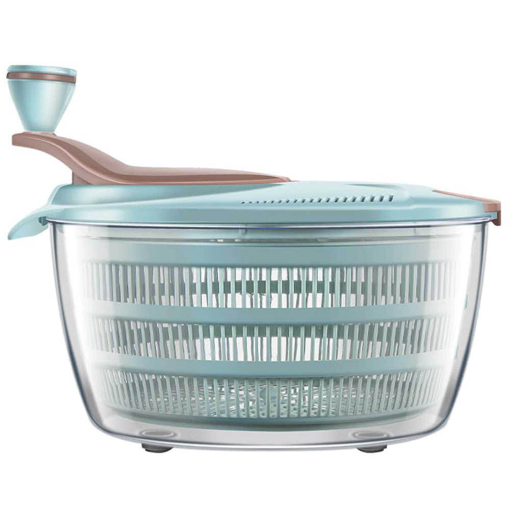 4L Manual Salad Spinne 2 Layer Removable Lettuce Spinner