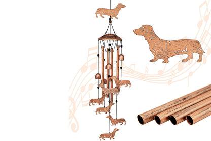 Wind Chime for Outside Patio Garden -Dachshund