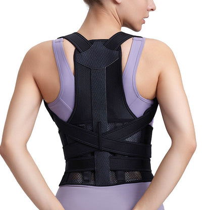 Posture Corrector  Adjustable Back Brace Support Strap Black