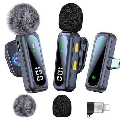 Wireless Lavalier Microphone ââ‚?Magnetic Mini Mic with LED for Phones