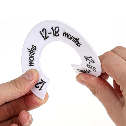 6Pcs Closet Dividers Unisex Clothes Size Age Dividers Closet Wardrobe Clothing Organizer