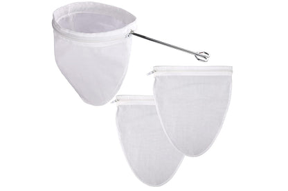 Reusable Mesh Filter Bags with Stainless Steel Handle Frame for Nut Milk Coffee