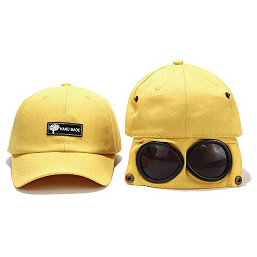 2 In 1 Adjustable Duckbill Hat Eye Shade Baseball Cap Yellow
