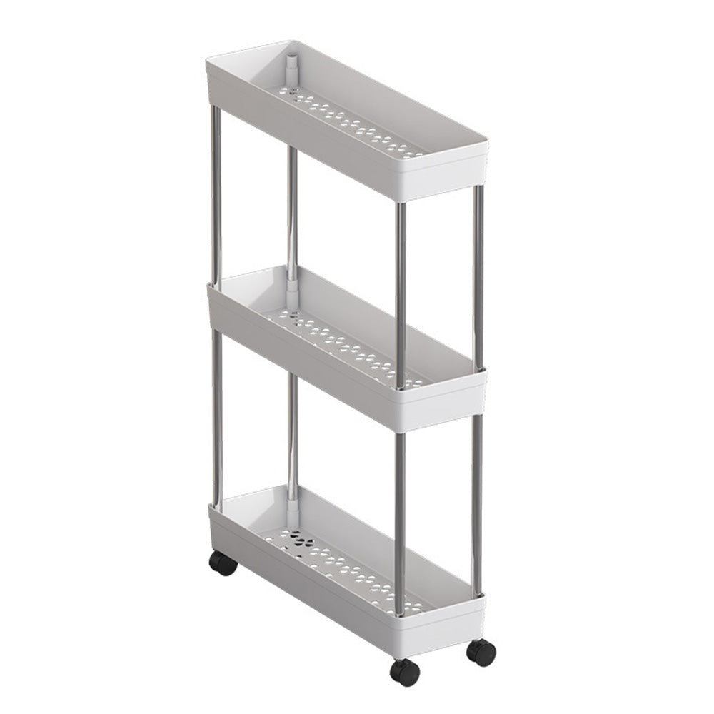 3 Tier Slim Rolling Storage Cart Bathroom Shelves Organizer for Kitchen Laundry