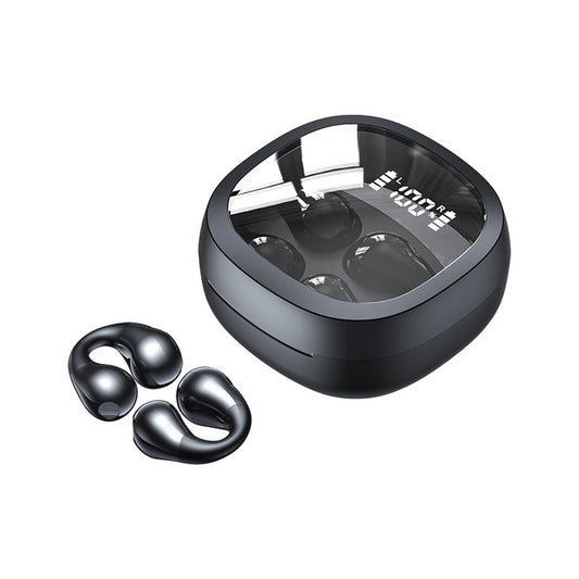 Wireless Headphones Noise Reduction Game Headset Esports Music Headphones Exciting Sound Quality Transparent Charger Box -Black