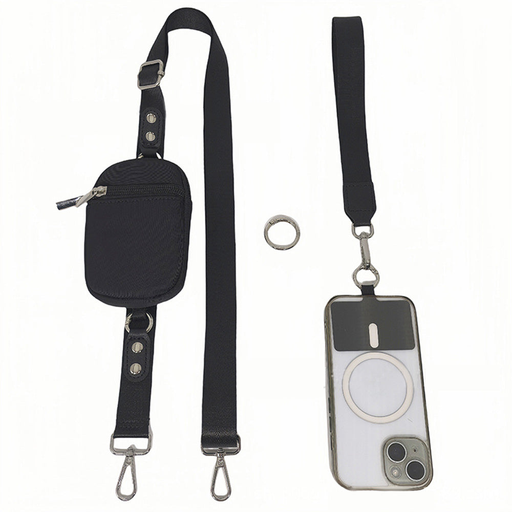 Multifunctional Clip and Go Strap with Wallet Pouch for Phone Crossbody Adjustable Strap