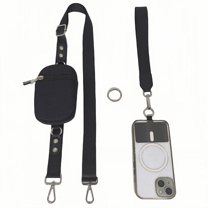 Multifunctional Clip and Go Strap with Wallet Pouch for Phone Crossbody Adjustable Strap