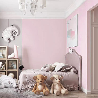 Self-Adhesive Solid Color Wallpaper Wall Sticker Home Decor -Pink