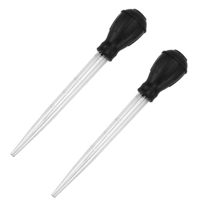 2Pcs Flower Pot Tray Water Remover Suction Drainer Tool Clear Scale Rubber Bulb