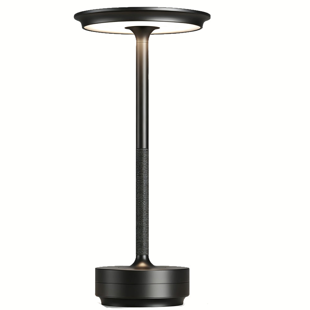 Retro Rechargeable Table Lamp with 3 Color Temperatures - Black
