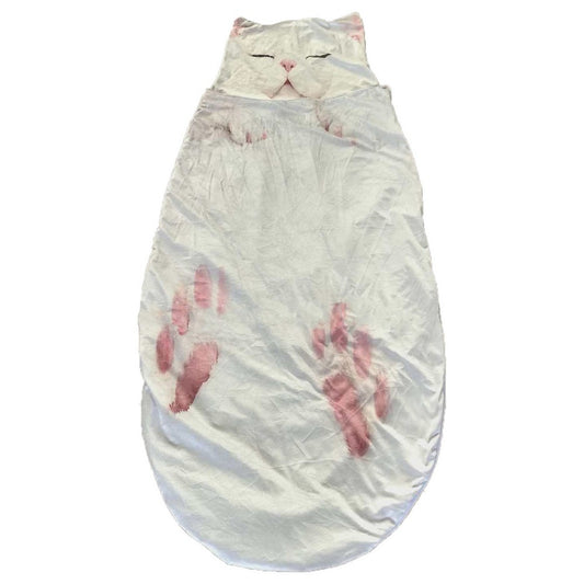 Cat Sleeping Bag Wearable Blanket for Camping Sleepovers Home Lounging Style1
