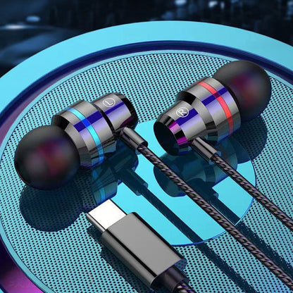 USB-C Over-Ear Hook Headphones for iPhone 16/15 Pro Max & Galaxy S25 Black