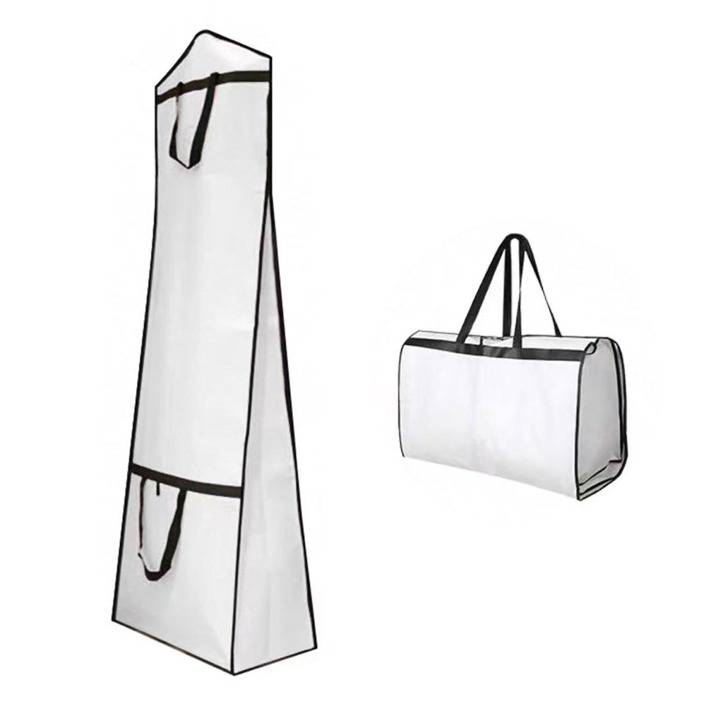 Portable Wedding Dress Garment Bag for Bridal Gowns and Cheongsam-White
