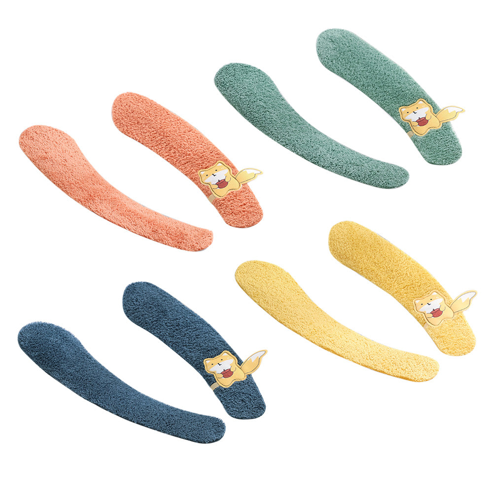 4Pcs Bathroom Soft Thicker Warmer Washable Cloth Toilet Seat Cover Pads