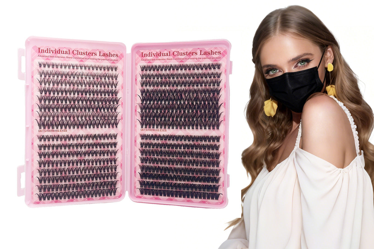 640Pcs Lash Clusters Kit Eyelashes Clusters Kit D Curl Fluffy Wispy False Eyelashes