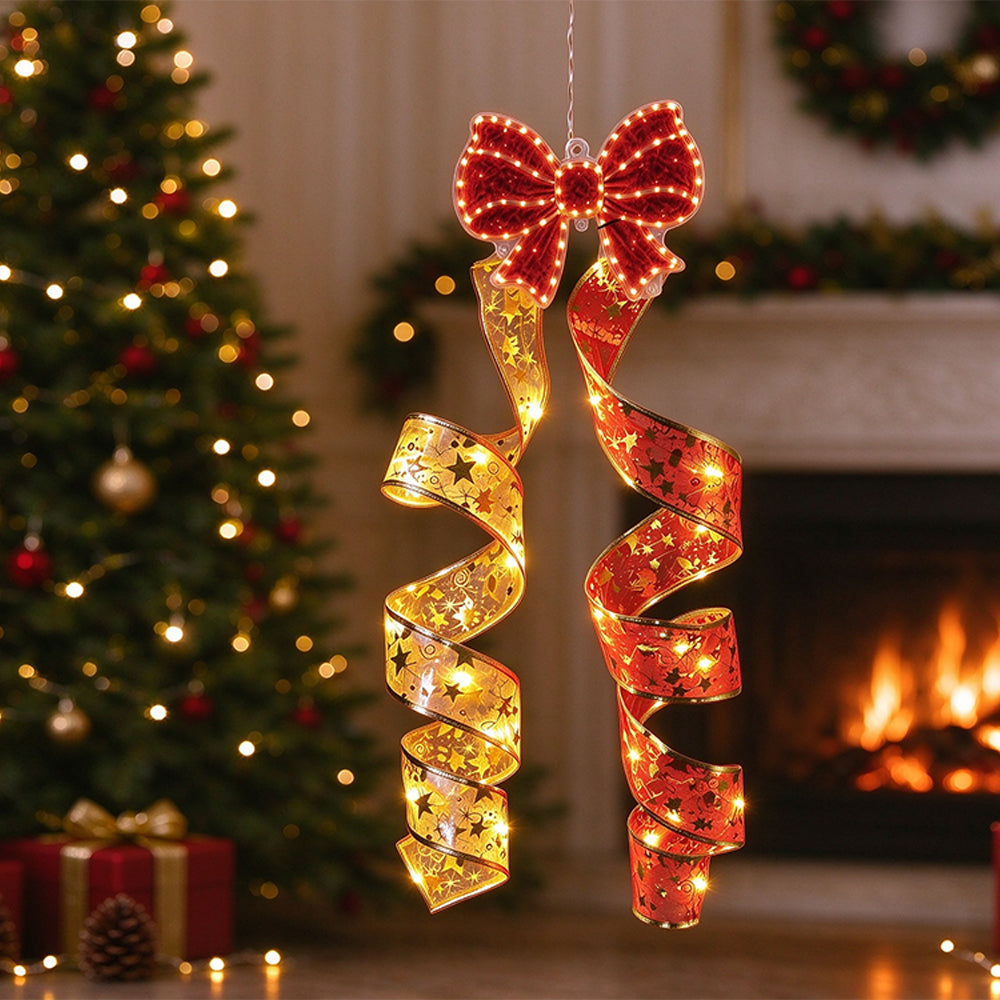 Christmas Hanging Decoration Spiral LED Light for Christmas Tree - Butterfly Bell