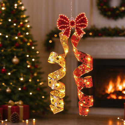 Christmas Hanging Decoration Spiral LED Light for Christmas Tree - Butterfly Bell