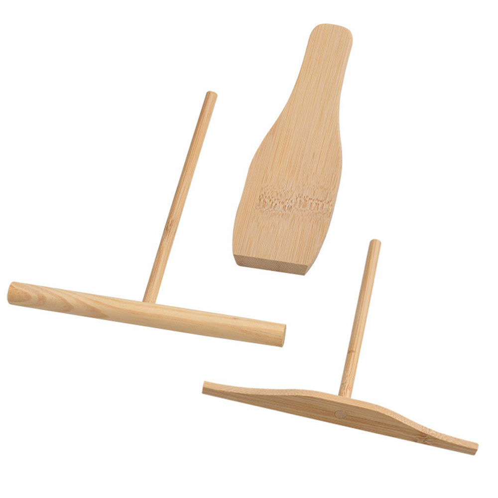 Three Piece Wooden Crepe Spreader Set