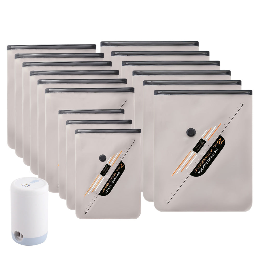 16 PCS Travel Vacuum Bags with Wireless Pump