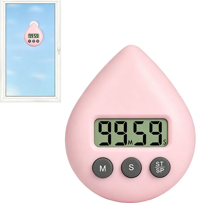 Water Resistant Digital Kitchen Countdown Timer-Pink