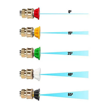 Pressure Washer Extension Wand Kit Replacement Cleaning Tools with 5 Nozzle Tips Roof Window Washing Accessories