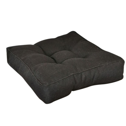 Thick Square Chair Seat Cushion Thickened Floor Cushion 45cm Black