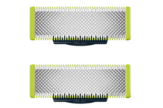 2Pcs 360 Degree Rotation Replacement Blades Heads for Philips OneBlade Fits all OneBlade Handles