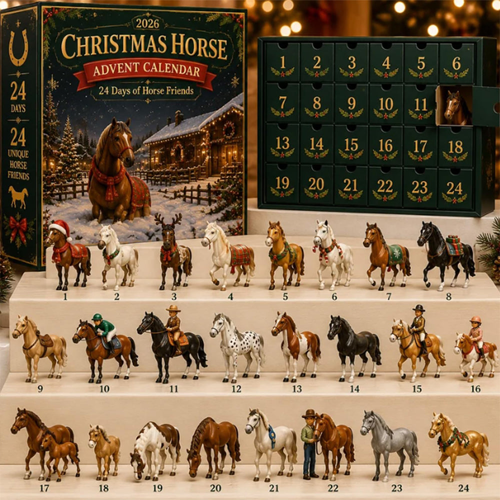2D Acrylic Horse Figure Christmas Advent Calendar