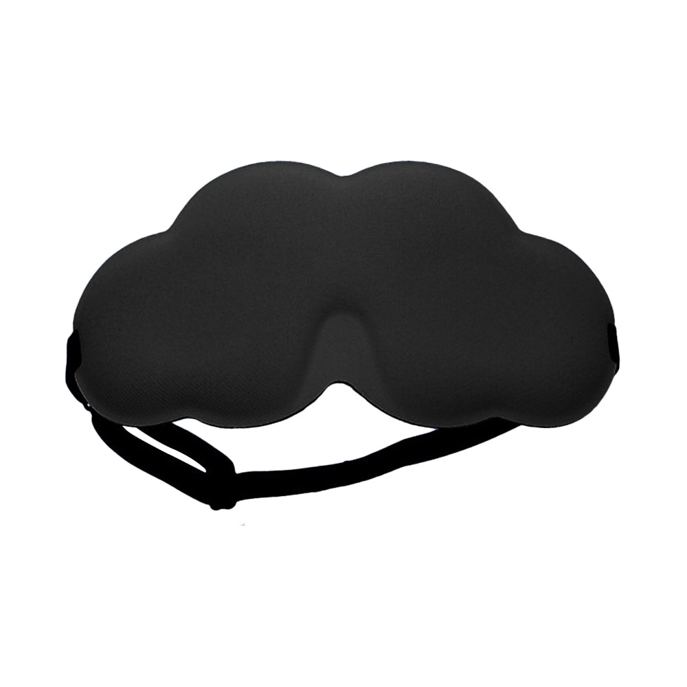 2pcs 3D Silk Eye Mask for Sleeping Clouds Shape Soft Eye Sleeping Blindfold -Black and Blue