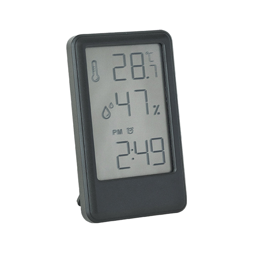 Multi-functional Digital Humidity Indoor Hygrometer Thermometer Temperature Meter Alarm Clock Black