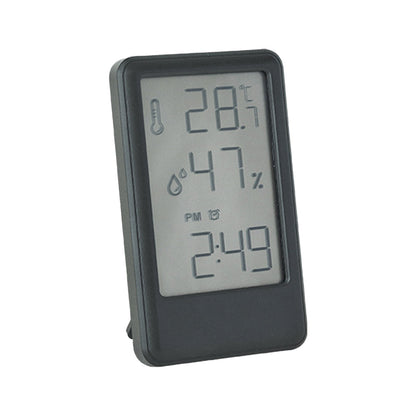 Multi-functional Digital Humidity Indoor Hygrometer Thermometer Temperature Meter Alarm Clock Black