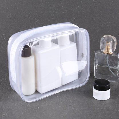 Portable Clear Makeup Bag Zipper Transparent Travel Storage Pouch Cosmetic Toiletry Bag