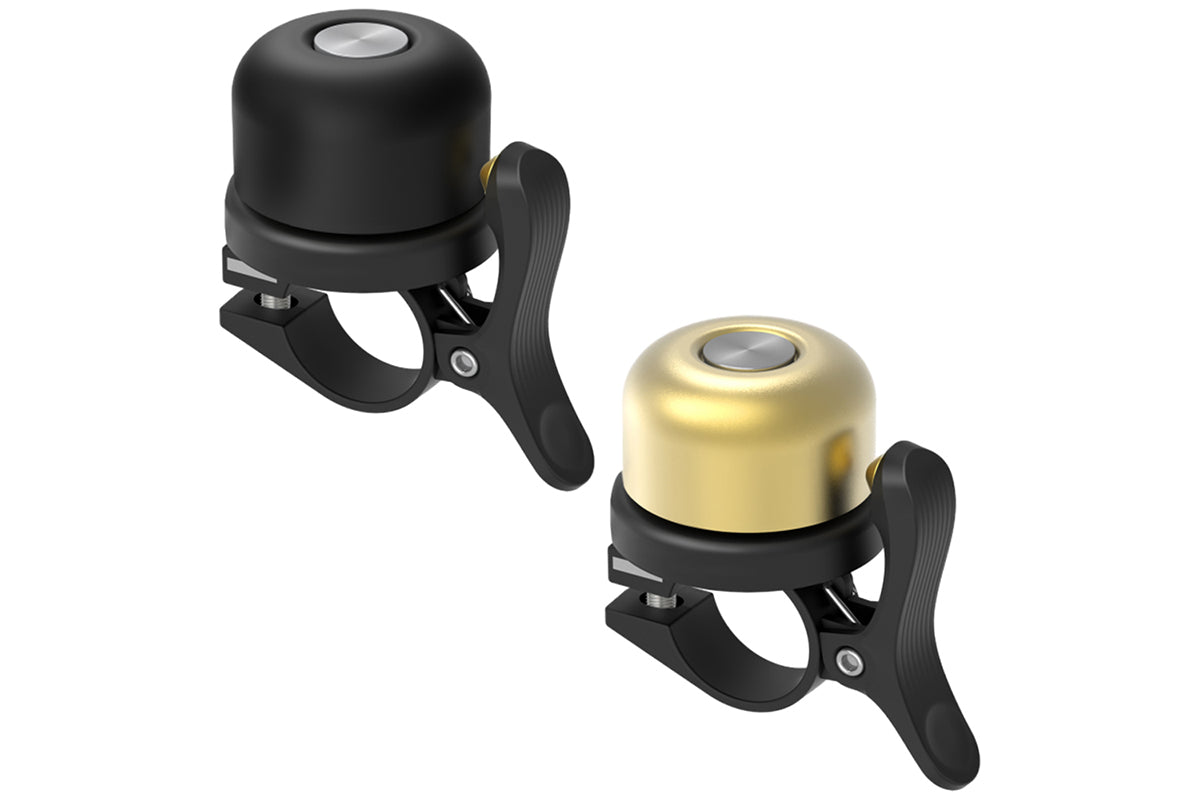 2Pcs Anti-Theft Bike Bell Water Resistance GPS Positioning Bicycle Ring For AirTag Tracker-Black And Copper