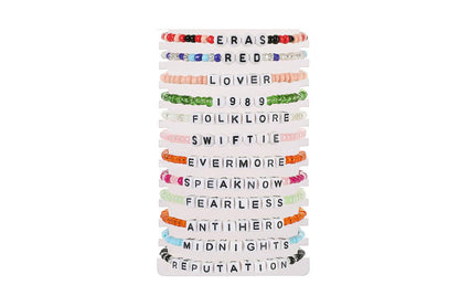 12Pcs Taylor Friendship Bracelets Lover Music Colourful Holiday Inspired Album Present