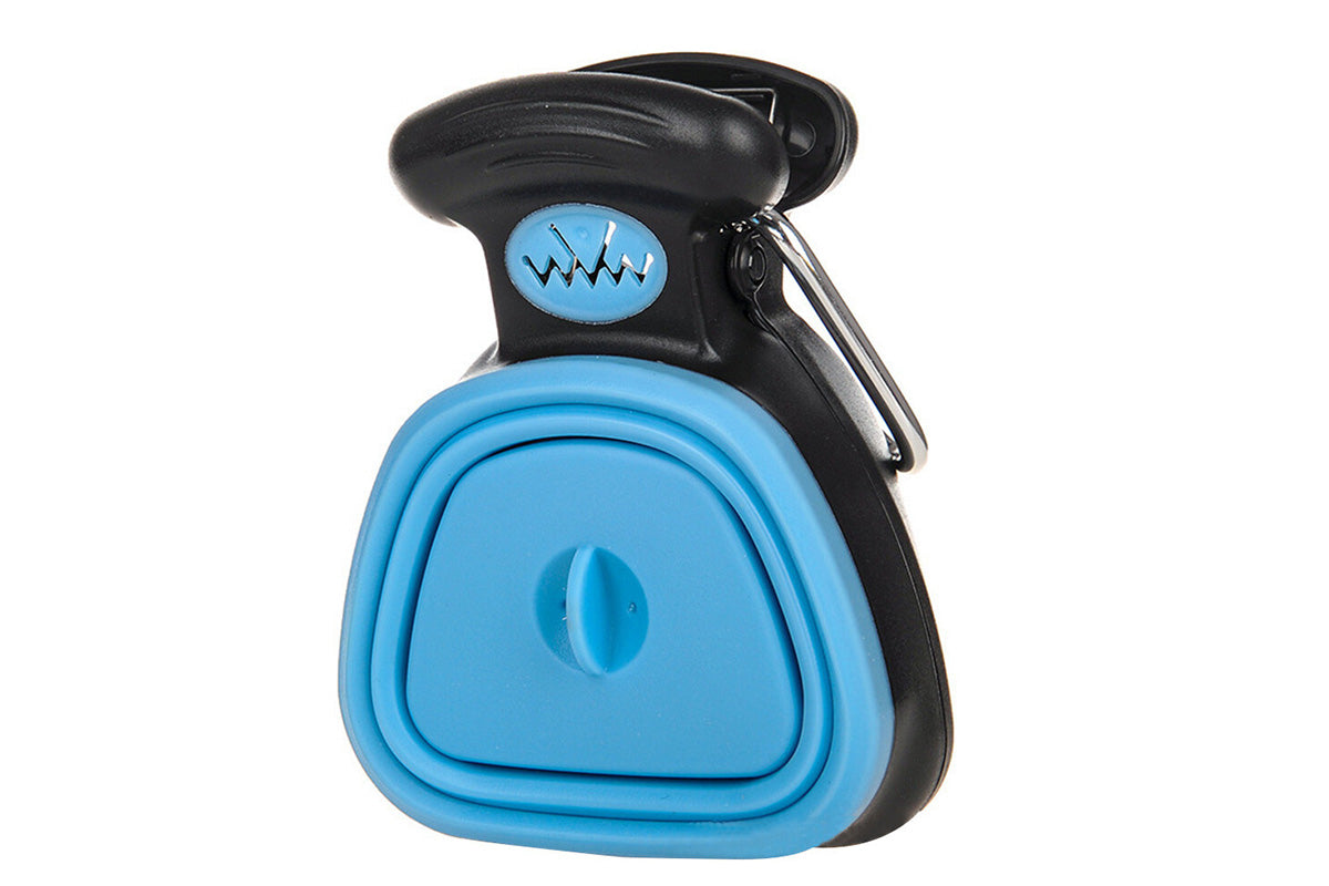 Handheld Pet Pooper Scooper Easy Pickup Cleaner Foldable Pet Poop Grabber -Blue