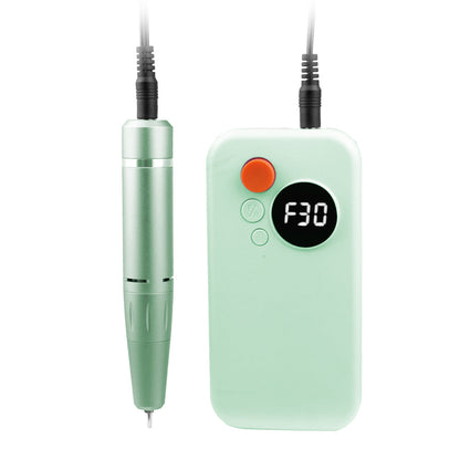 Electric Nail Drill Set Portable Wireless Nail File Machine Kit Manicure Pedicure Tool Green