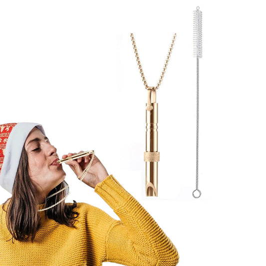 Mindful Breathing Necklace Calming Necklace Meditation Necklace with Cleaning Brush Rose Gold