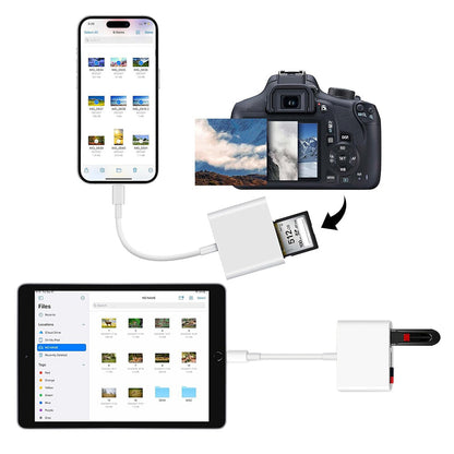 SD TF Card Reader Memory Card Reader with USB Camera Adapter Plug and Play Adapter for Android Type-C Phone