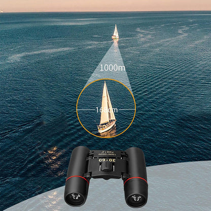 30x60 Compact Binoculars Small Binoculars for Bird Watching Travel Sightseeing