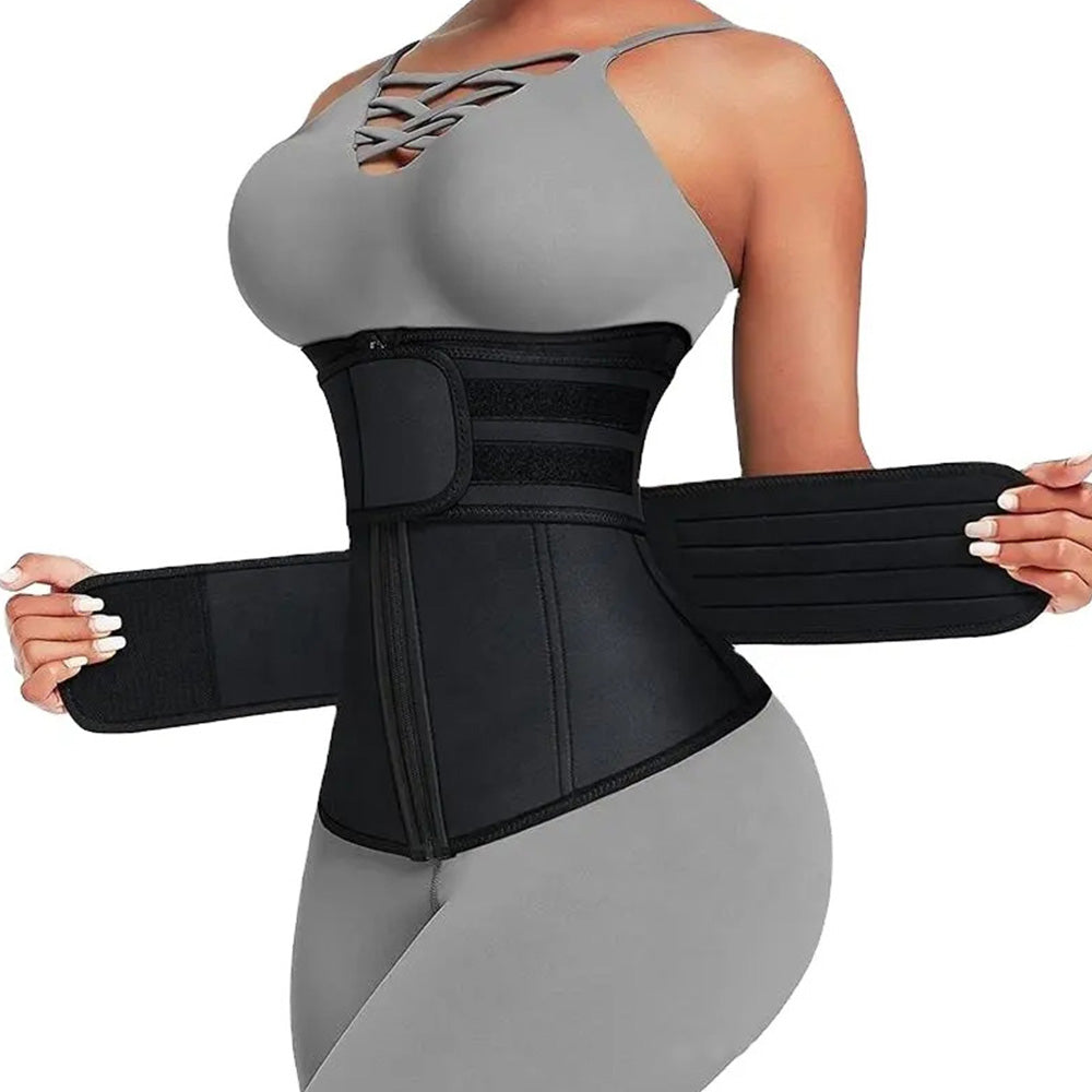 Sweat Waist Trainer for Women ¨C Sauna Sweat Belt Slim Body Shaper Corset Black
