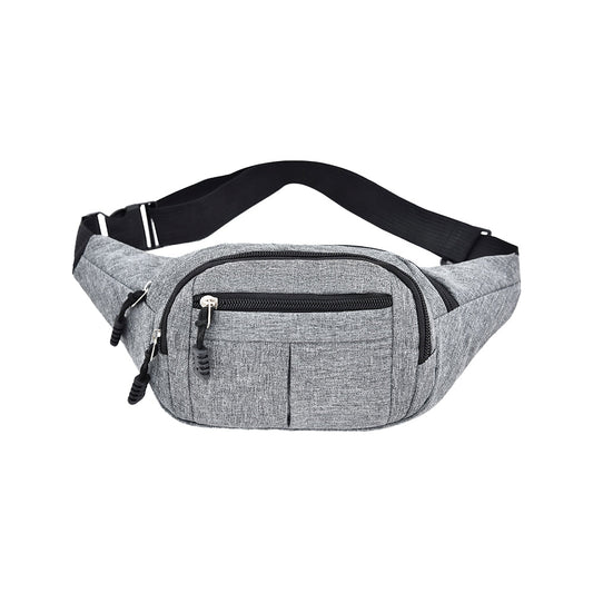 Unisex Sling Bag Chest Pack Fanny Pack Sports Waist Bag Wallet Grey