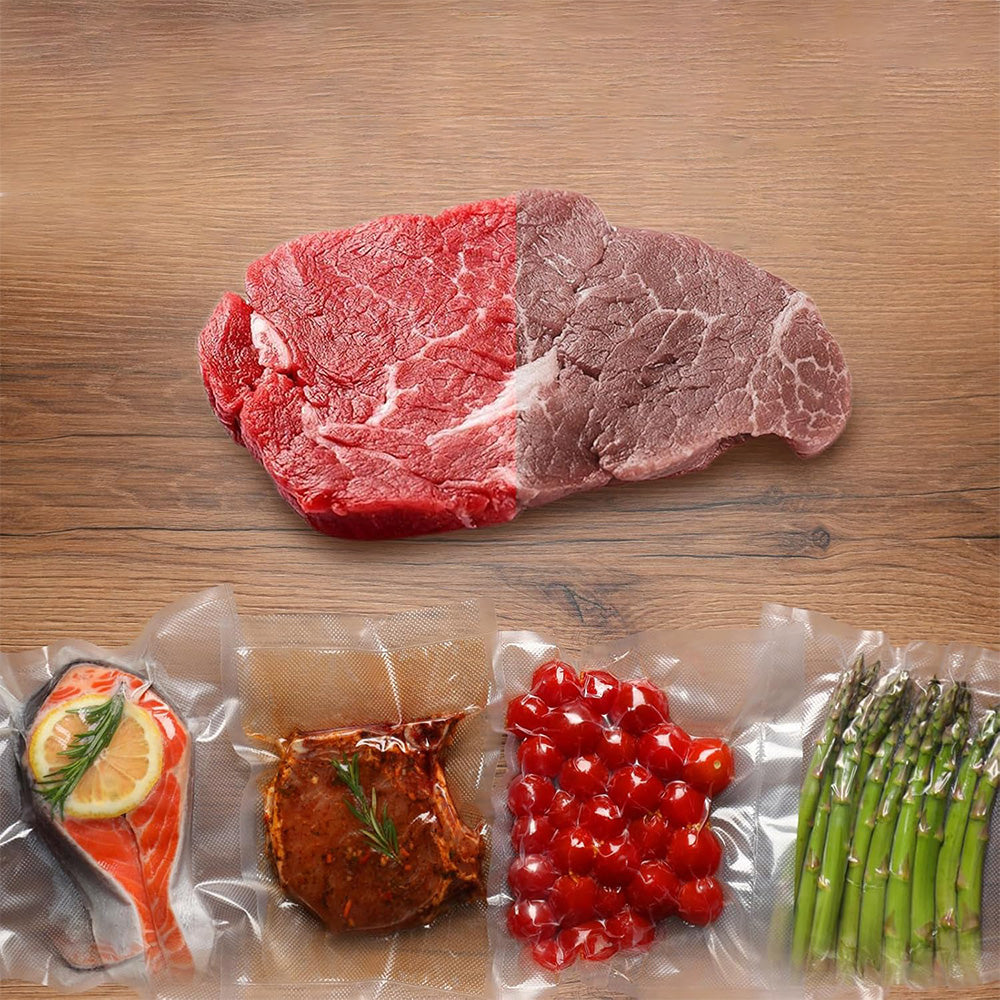 Portable Vacuum Sealer for Food Cordless Handheld Food Vacuum Saver with 5 Pcs Sealer Bags White