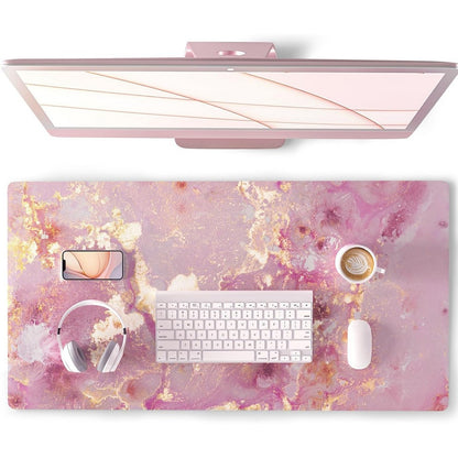 Large Mouse Pad Desk Mat for Desktop Protector Writing Pad for School Office-pink
