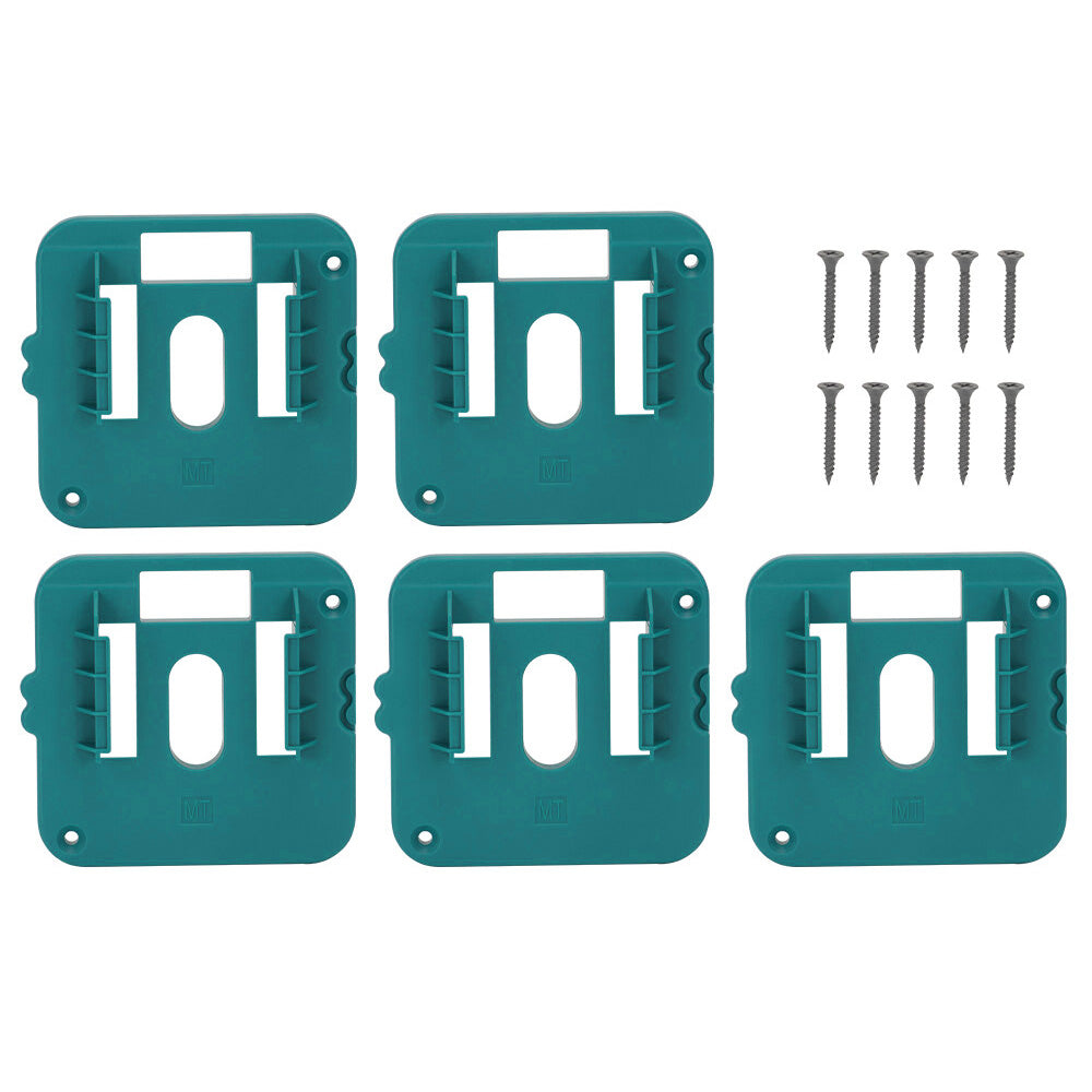 5Pcs Wall Mounted Battery Holders Compatible with Makita 18V Batteries