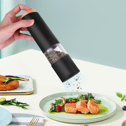 2PCS Electric Pepper Grinders ââ‚?LED Light & Adjustable Coarseness