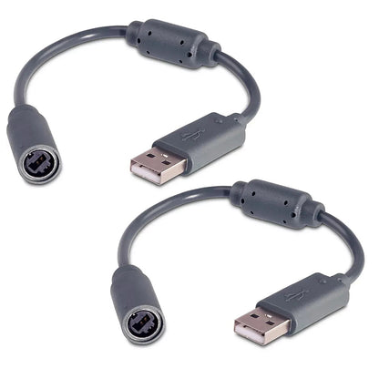 2 Pieces USB Breakaway Adapter Cables for Xbox 360