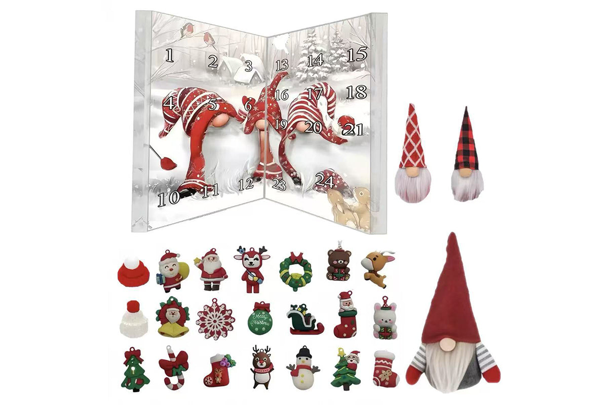 Christmas Gnomes Advent Calendar 2025 24-day Countdown Calendar Dwarf Ornaments-3 Gnome